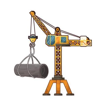 Tower crane illustration Illustrazione stock