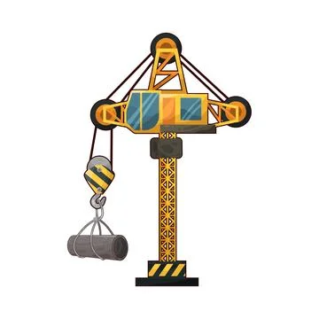 Tower crane illustration Illustrazione stock