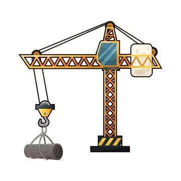 Tower crane illustration Illustrazione stock