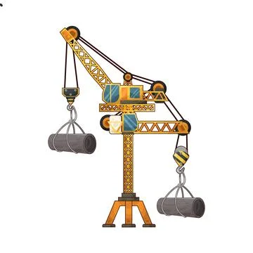Tower crane illustration Illustrazione stock