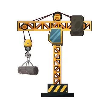 Tower crane illustration Illustrazione stock