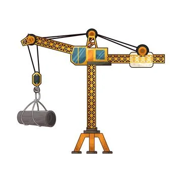 Tower crane illustration Illustrazione stock