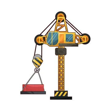 Tower crane illustration Illustrazione stock