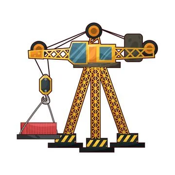 Tower crane illustration Illustrazione stock
