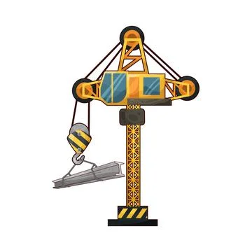 Tower crane illustration Illustrazione stock