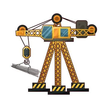 Tower crane illustration Illustrazione stock