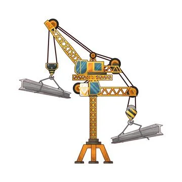 Tower crane illustration Illustrazione stock
