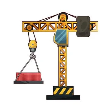 Tower crane illustration Illustrazione stock