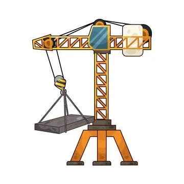 Tower crane illustration Illustrazione stock