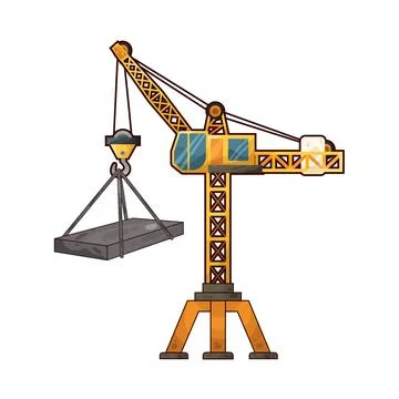 Tower crane illustration Illustrazione stock