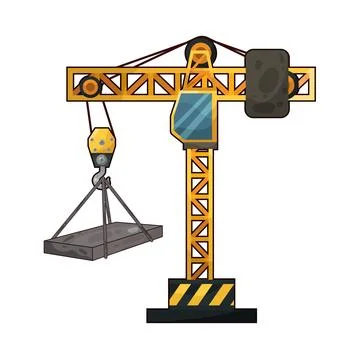 Tower crane illustration Illustrazione stock