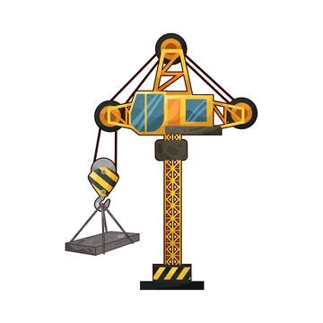 Tower crane illustration Illustrazione stock