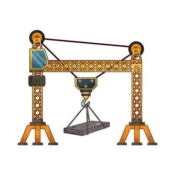 Tower crane illustration Stock Illustration