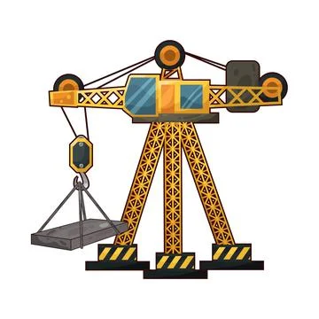 Tower crane illustration Illustrazione stock