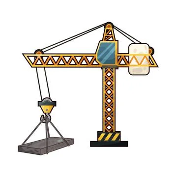 Tower crane illustration Illustrazione stock
