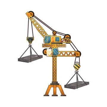 Tower crane illustration Illustrazione stock