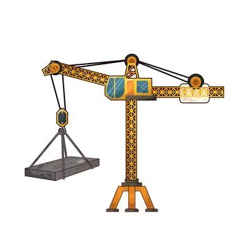 Tower crane illustration Illustrazione stock