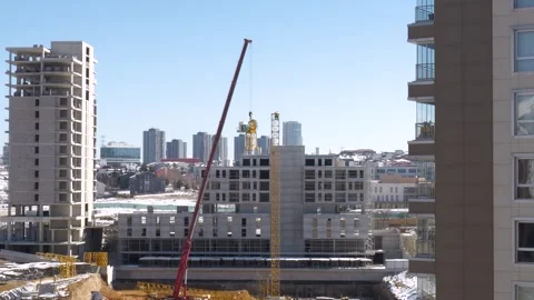 Tower Crane Installation Stock Footage 332619140