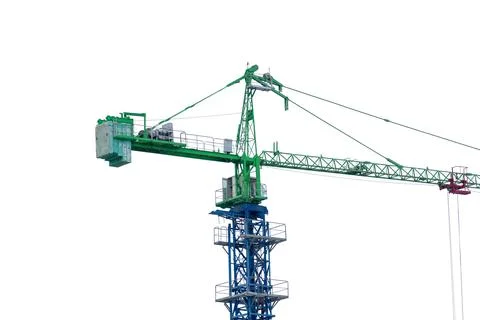 Tower crane on isolated white background. Foto stock