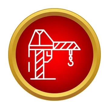 Tower crane lifting heavy loads in construction industry Stock Illustration
