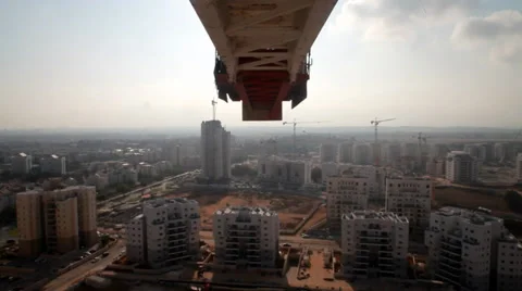 Tower crane in motion 01.mp4 Stock Footage 27558715