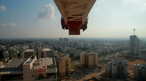 Tower crane in motion 02.mp4 Stock Footage 27562407