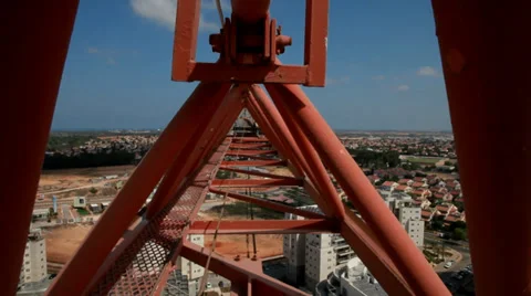 Tower crane in motion  Stock Footage 27561628
