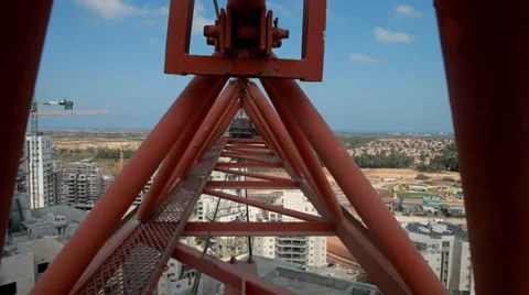 Tower crane in motion Stock Footage 27562149