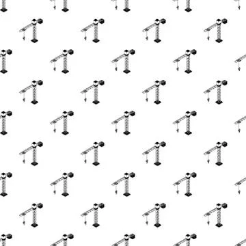 Tower crane pattern vector seamless Stockillustratie