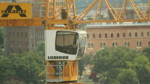 Tower Crane rotating Stock Footage 21459417