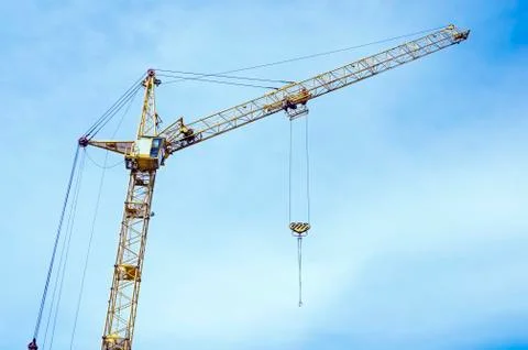 Tower crane on the sky background Stock Photos