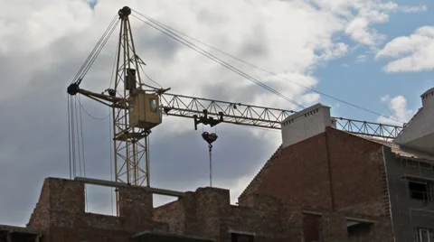 Tower Crane Timelapse Video stock 8508100