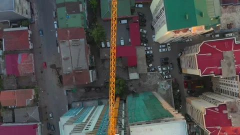 Tower crane top view Stock Footage 152057765