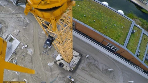 Tower Crane Trolley moving towards the Operator's Cabin Stock Footage 95863202