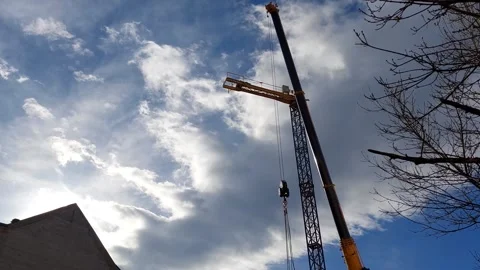 Tower Crane at Work Footage Video stock 270149114