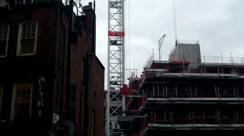 Tower Crane Working Timelapsed 動画素材 13807500