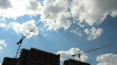 Tower cranes Stock Footage 40963081