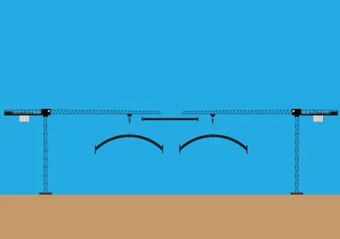 Tower Cranes Stock Illustration