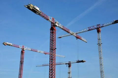 Tower cranes Foto stock