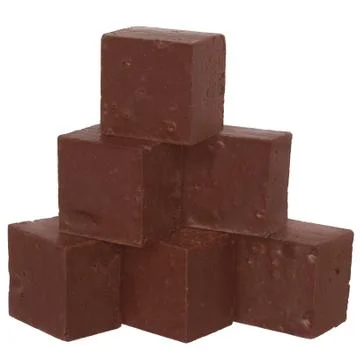 Tower cubes of chocolate Stock Photos