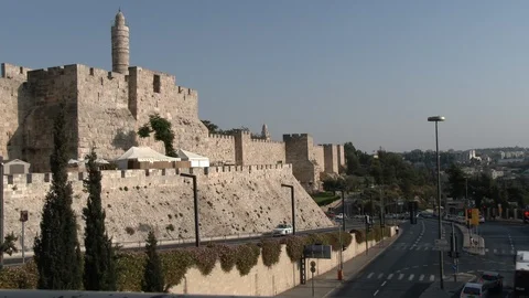 Tower of David Jerusalem Video stock 105623618
