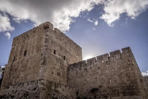The Tower of David in the Old City of Jerusalem, Israel. Stock Photos