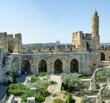 Tower of David  Panorama Stock Photos