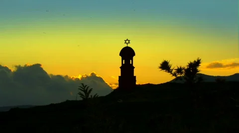 Tower with David Star  스톡 동영상 846809