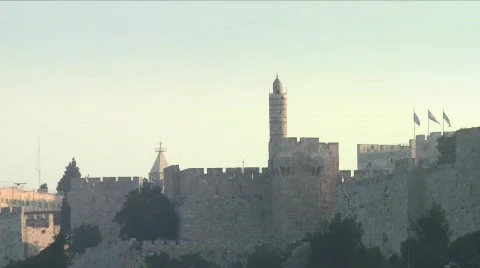 Tower of David - Zoom out 1 Video stock 604207