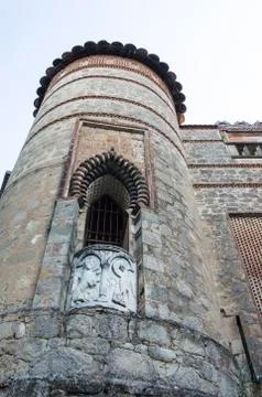 Tower detail of a castle Stock Photos