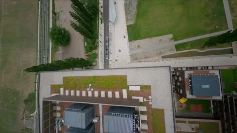 Tower Dive: FPV Drone at Graz Reininghaus Stock Footage 220444547