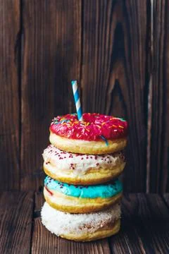Tower of donuts Foto stock