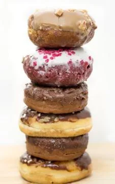 Tower of doughnuts Stock Photos