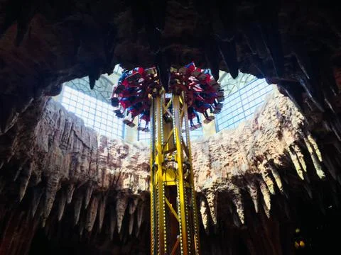Tower drop game at Ba Na Hills landmark in Danang, Vietnam Stock Photos